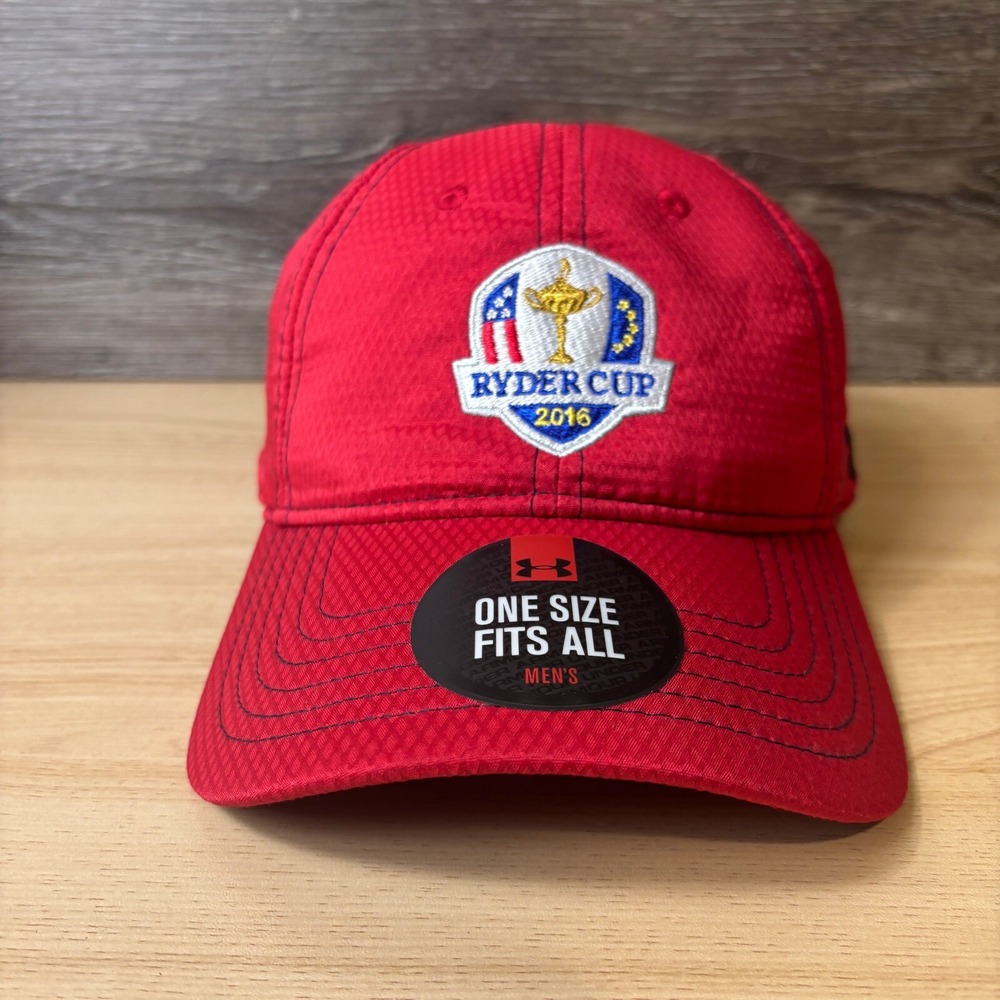 Ryder Cup Hat Cap Strap Back‎ Mens Red Under Armour Golf Golfing 2016